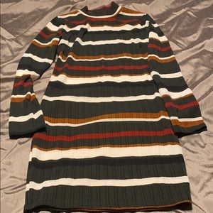 Long sleeve body con mini dress